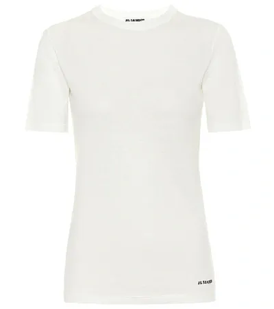 Jil Sander Small Logo Print T-shirt In White