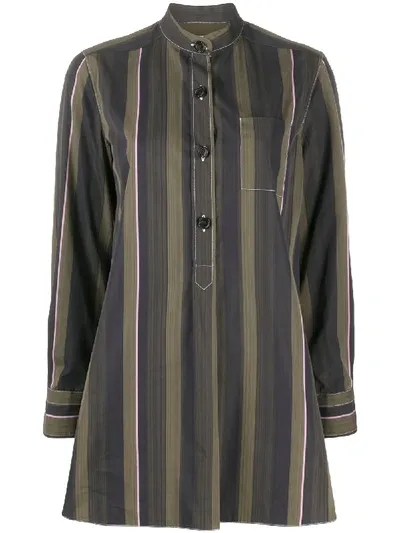 Marni Striped Tunic In Green