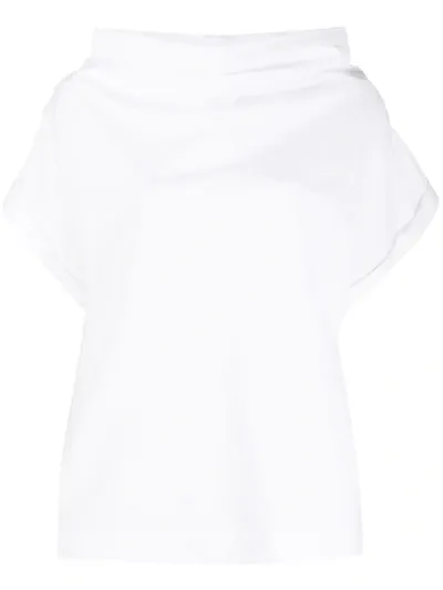 Stella Jean Structured Collar Blouse In White