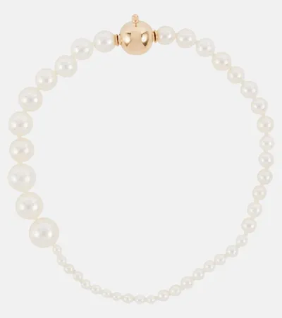 Sophie Bille Brahe Petite Peggy 14-karat Gold Pearl Bracelet In White