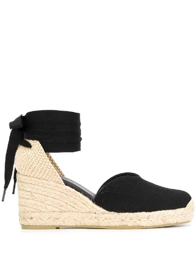 Paloma Barceló Alda 75mm Wedge Sandals In Black