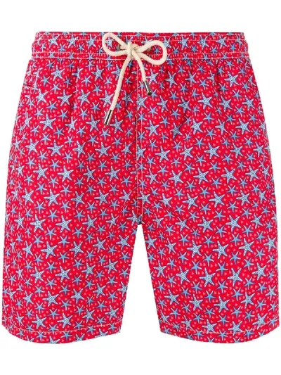 Mc2 Saint Barth Graphic Print Swim Shorts In Red