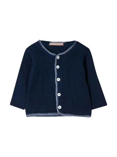 La Stupenderia Babies' Contrast Trim Cardigan In Unica