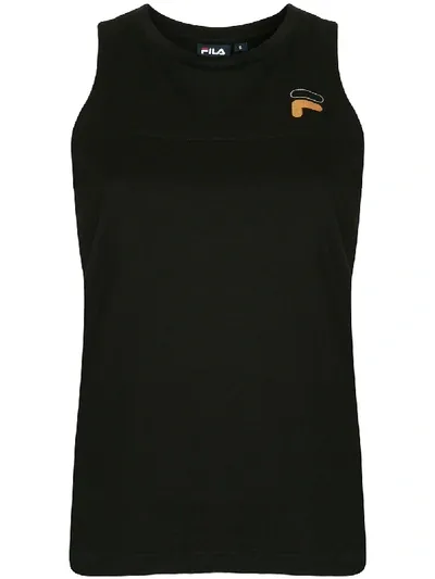 Fila Sleeveless Logo T-shirt In Black