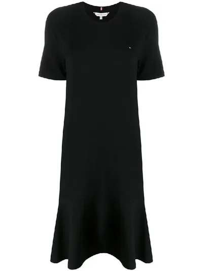 Tommy Hilfiger Flared T-shirt Dress In Black