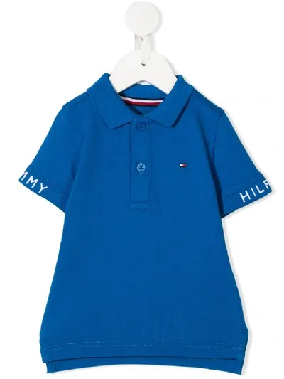 Tommy Hilfiger Junior Babies' Embroidered Logo Polo Shirt In Blue