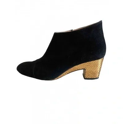 Pre-owned Marc Jacobs Ankle Boots In Black