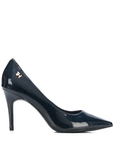 Tommy Hilfiger 95mm Patent Pumps In Blue