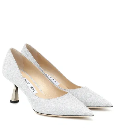 Jimmy Choo Rene 65 Glitter Pumps In Metallic