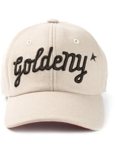 Golden Goose Logo Baseball Cap In Neutrals