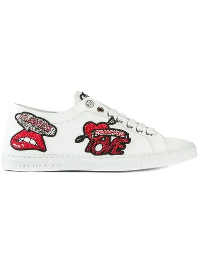 Philipp Plein 'happy Love' Sneakers In White