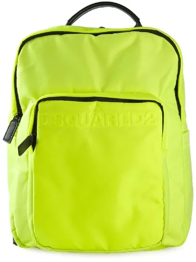 Dsquared2 Rechteckiger Rucksack In Yellow