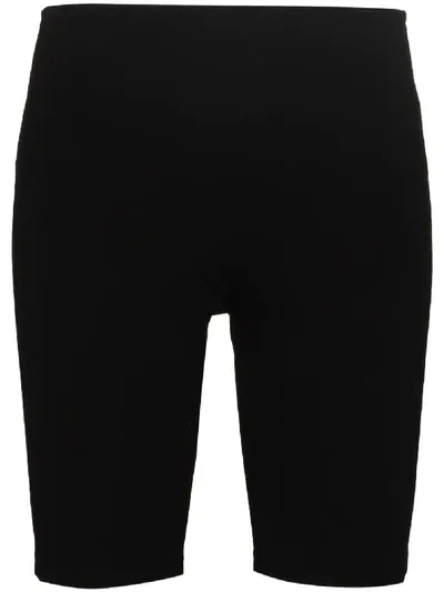 Rabanne Milano Logo Print Cycling Shorts In Black