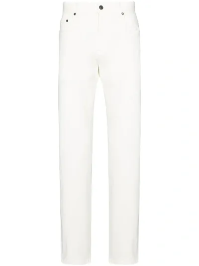 Ermenegildo Zegna Elasticated-waist Trousers In White