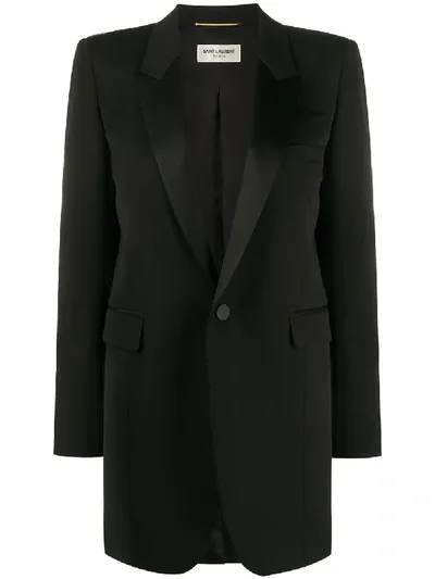 Saint Laurent Oversized Single-breasted Blazer In Black