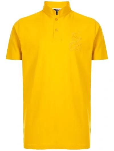 Shanghai Tang Embroidered Logo Polo Shirt In Yellow