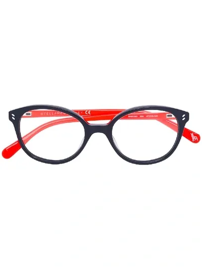 Stella Mccartney Kids' Colour Block Glasses In 蓝色