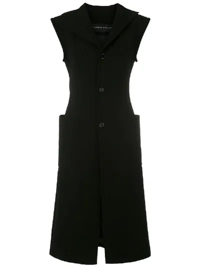 Gloria Coelho Pockets Midi Waistcoat In Black