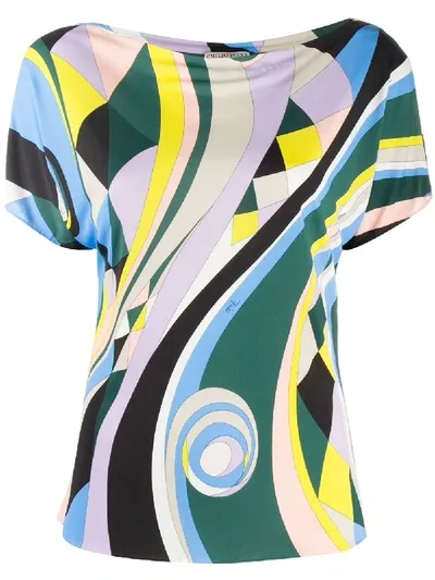 Emilio Pucci Occhi-print T-shirt In Green