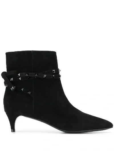 Valentino Garavani 'rockstud' Stiefeletten In Black