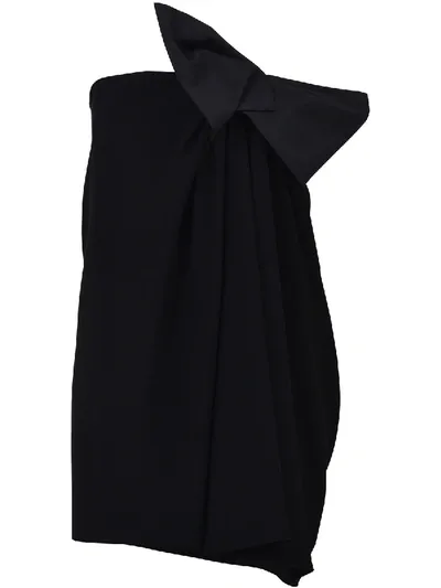 Saint Laurent Mini Black Dress With Bow