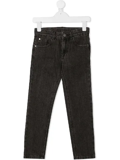 Stella Mccartney Kids' Skinny Fit Denim Jeans In Black