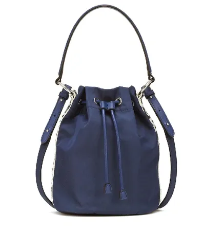 Stella Mccartney Stella Logo Bucket Bag In Blue