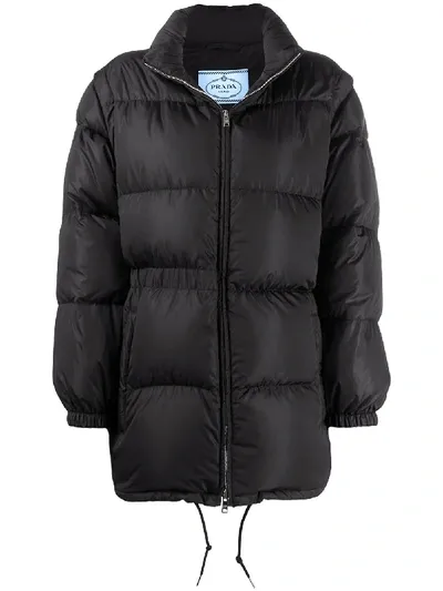 Prada Gefütterte Steppjacke In F0002 Nero