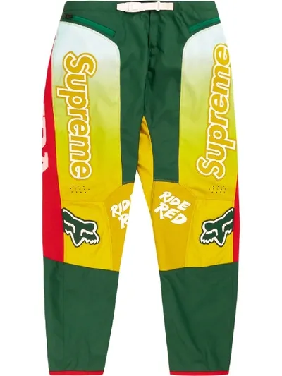 Supreme Honda Fox Racing Track Pants In Yellow