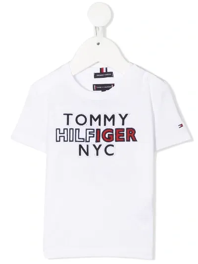 Tommy Hilfiger Junior Babies' Embroidered Logo T-shirt In White