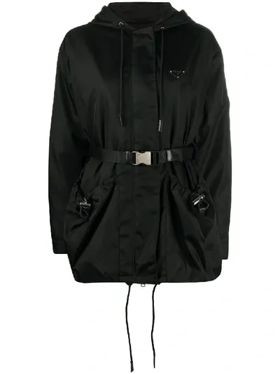 Prada Jacke Mit Kapuze In Schwarz