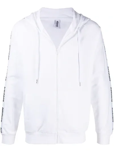 Moschino Logo-tape Hoodie In White