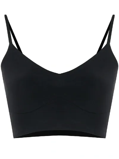 Murmur Base V-neck Cropped Top In Black