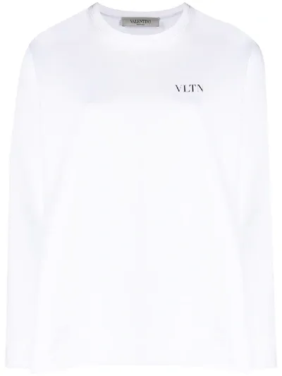 Valentino Vltn Sweatshirt In White