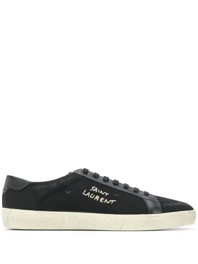 Saint Laurent Court Classic Sneakers In Black