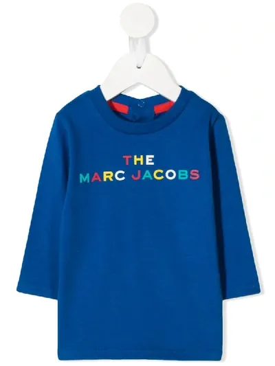 Little Marc Jacobs Babies' Colorful Logo Sweatshirt In Blue