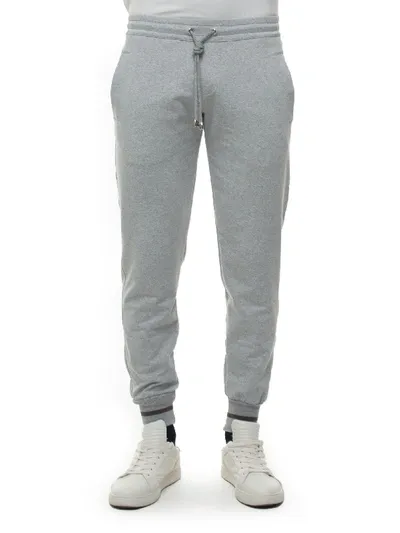 Luigi Borrelli Sweat Trousers With Drawstring Grey Cotton Man