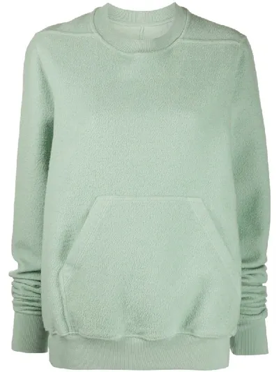 Rick Owens Drkshdw Long Sleeve Pullover Sweater In Green