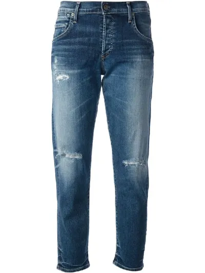 Citizens Of Humanity Distressed Boyfriend Jean In Blue