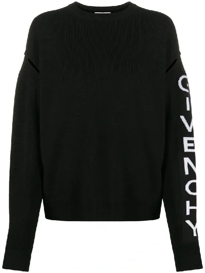 Givenchy Logo Knit Jumper In Black