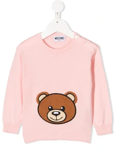 Moschino Babies' Teddy Bear-print Sweatshirt In Pink