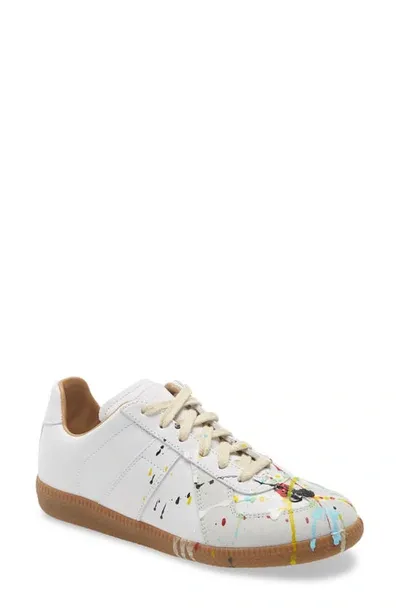 Maison Margiela Off-white Paint Drop Replica Sneakers In Off White