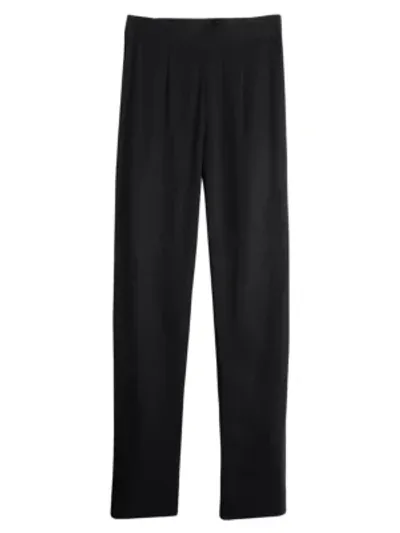 Misook Plus Size Straight-leg Knit Pull-on Pants In Black