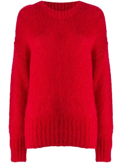 Isabel Marant Chunky-knit Jumper In Red