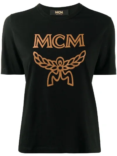 Mcm Logo Graphic T-shirt In Black