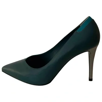 Pre-owned Fendi Green Leather Heels