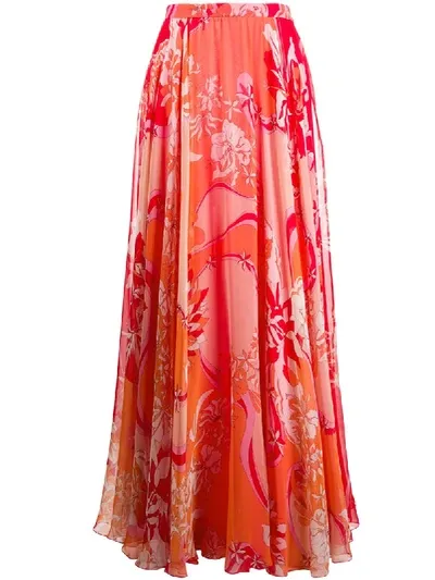 Emilio Pucci Printed Maxi Skirt In Pink