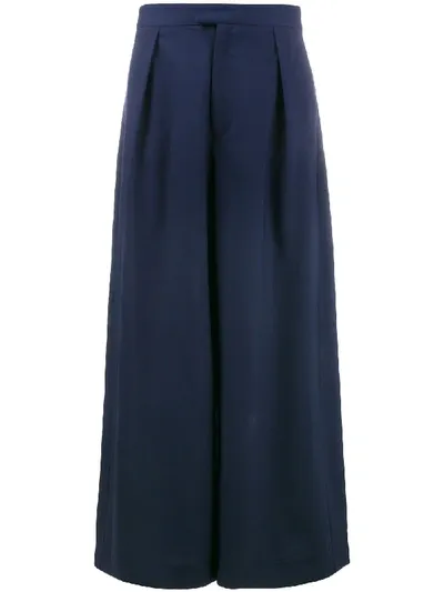 Edward Crutchley Wide-leg Trousers In Blue