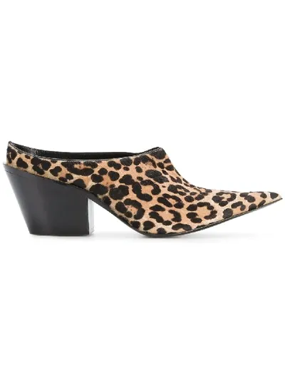 Haider Ackermann Equilieus Point Toe Leopard Print Pumps In Neutrals