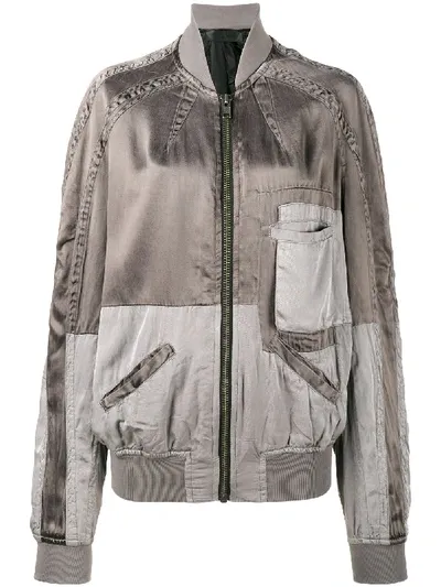 Haider Ackermann Panelled Bomber Jacket In Green